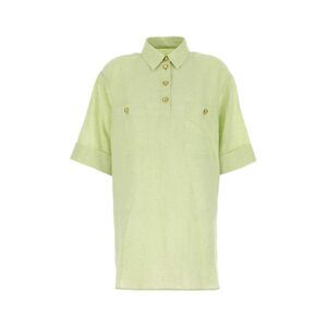 Valentino Garavani Women Pastel Green Linen Blouse